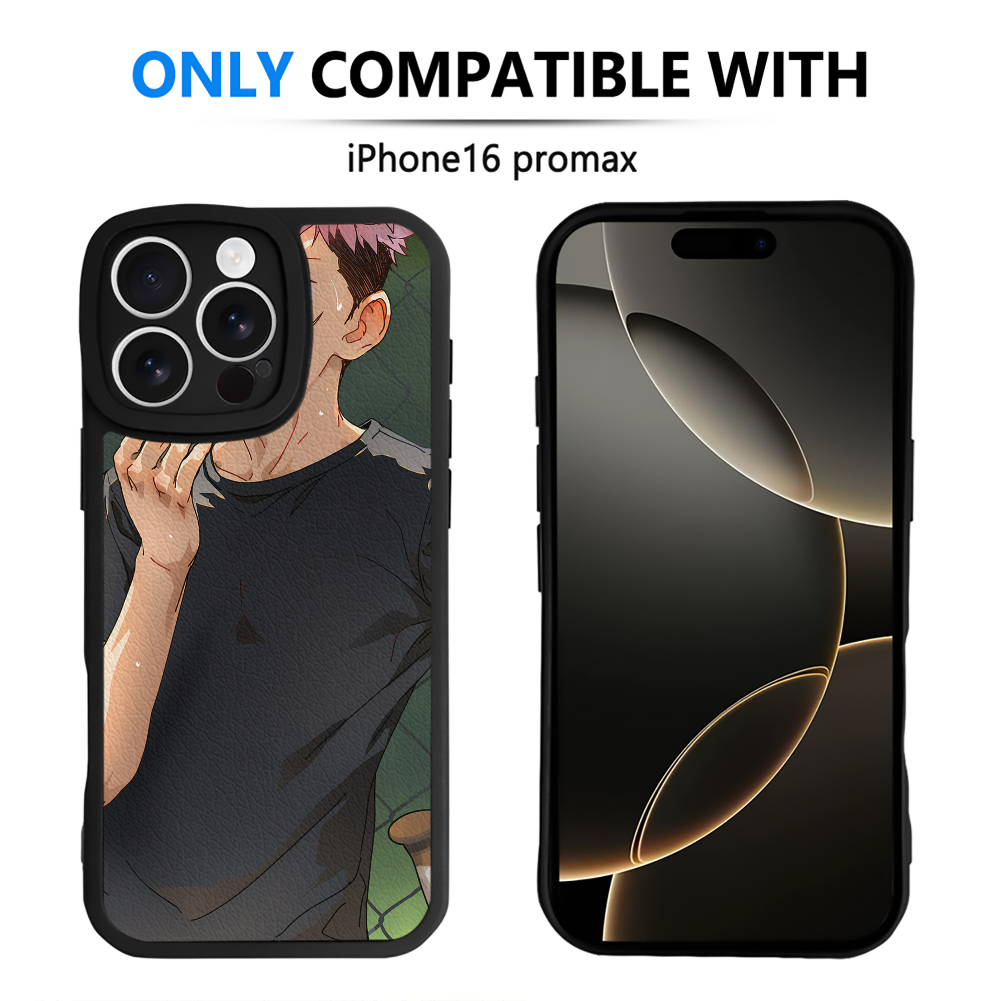 （画像用） 呪術廻戦 Jujutsu Kaisen 【iPhone 16シリーズ対応】シリコンスマホケース（レザー調） 材質：シリコン